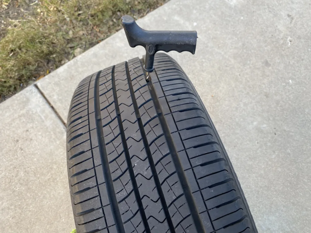 Roadside Assistance Hutto TX Flat Tire Repair Plug 3